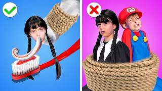 ¡Merlina & Mario Están Desaparecidos! || Mario En La Vida Real & Momentos Divertidísimos