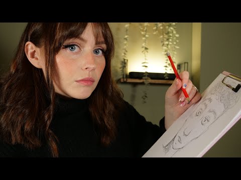 ASMR Criminal Sketch Artist Roleplay ‐ Drawing & Soft Spoken