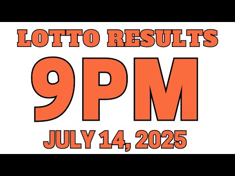 9PM PCSO Lotto Results Today  for July 14, 2025  Lotto Games