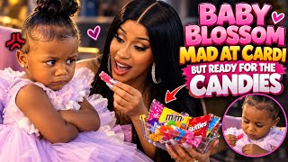 Cardi's daughter Baby Blossom Mad at Cardi but ready to eat her candies