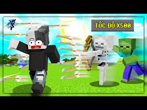 Siro Sinh Tồn 100 Ngày Minecraft Nhưng Tốc Độ Mọi Thứ Đều Gấp 500 Lần Trừ Tôi