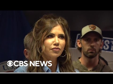 YouTube video thumbnail: Noem Defends "Alligator Alcatraz" While Democratic Lawmakers who Toured it Slam Facility