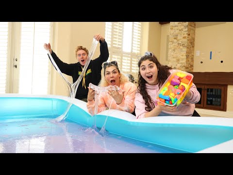 WE MADE A GIANT POOL OF SUPER CLEAR THICK SLIME PUTTY! It took 2 MONTHS!