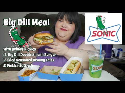 Sonic Big Dill Meal With Grillo's Pickles Mukbang