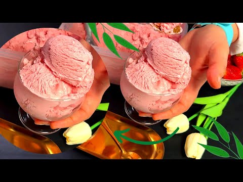 أسهل والذ ايس كريم او كلاص منزلي بالفراولة🍨احسن من الجاهز مكونات متوفرة سهولة مذاق وانتعاشة  رائع 🍦