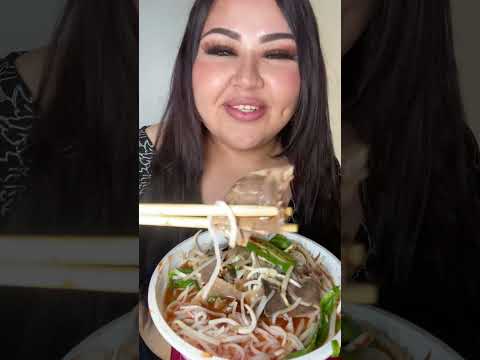 Beef Pho very Spicy 🥵 🌶️ MUKBANG