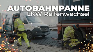 🚨 Lkw-Panne auf der Autobahn. Schneller Reifenwechsel am Truck-Anhänger! 🚨