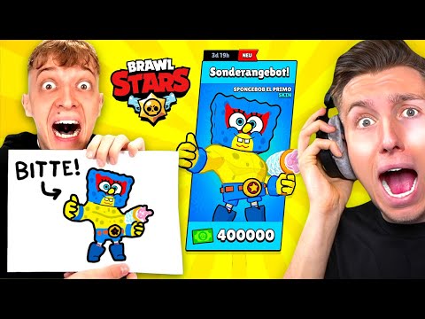 Ich KAUFE ALLES was LUKASBS ZEICHNET in Brawl Stars! 😱 (400.000$ SPONGEBOB)