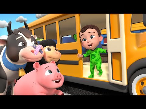 Wheels On The Bus🚍🐮 | Farm Animals Song +More Newborn Nursery Rhymes & Kids Songs