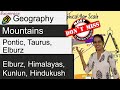Mountain Ranges and Plateaus in Asia