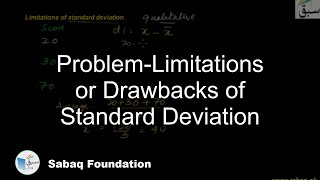 Problem-Limitations or Drawbacks of Standard Deviation