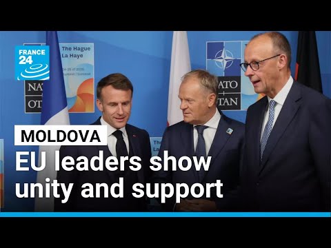 YouTube video thumbnail: French, German, Polish Leaders to Visit Moldova in Show of Force in Face of Russia