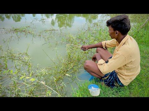 Amazing Village Smart Boy Fishing With Hook ~ Traditional Hook Fishing ~ Рыбалка Видео