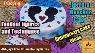 Assembling Ferrore Roscher Cake/ How I made fondant decorations for the cake