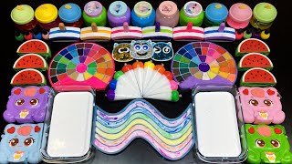 ASMR Slime  Colorful Palette, Clay Bears & Watermelon Slices #1648