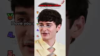 Noah and Millie’s cutest moments together. #milliebobybrown #noahschnapp #strangerthings #cute