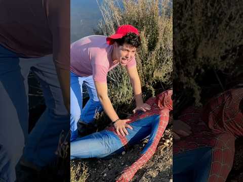 لما تلاقي انت واخوك الصغير جثة سبايدرمان في البحر😱🦸♂️🔥