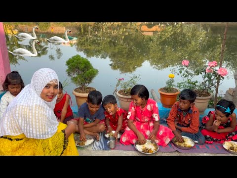 I cooked and fed the little ones. আজ কিছু ছোট বাচ্চাদের রাজ হাঁস রান্না করে খাওয়ালাম l