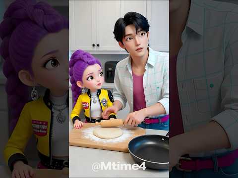 Jinu thought Baby Rumi’s finger was dough🤣👧🏻❤️👶🏻