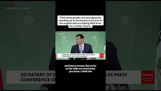 Secretary of State, Marco Rubio praises the bravery of the Iranian people