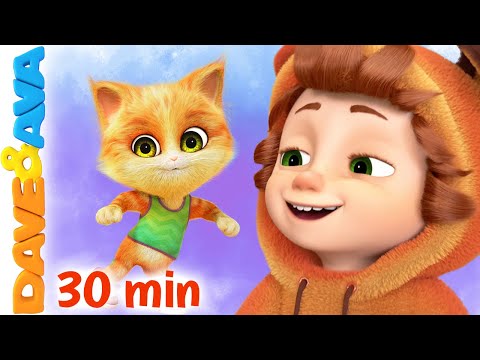 😉 Three Little Kittens and More Nursery Rhymes | Baby Songs | Dave and Ava 😉