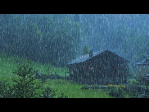 NO ADS - Rain Sounds for Sleeping - Heavy Rain & Thunder Sounds For Sleeping Faster at Night
