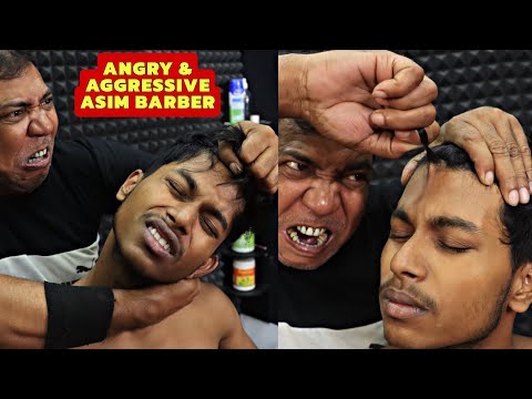 Old School Body Cracks by Aggressive Asim Barber | Head Massage & Hair Cracking | Neck Cracking ASMR