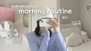 Waking Up at 5AM for FINAL EXAMS: high school morning routine, ultimate notion template