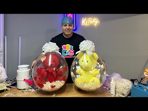 How to put a 🧸inside a 🎈#balloontutorial #dsballoons #stuffedballoon