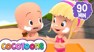 La Familia Dedo: Edición Verano ☀️ y más canciones infantiles de Cleo y Cuquin | Cocotoons
