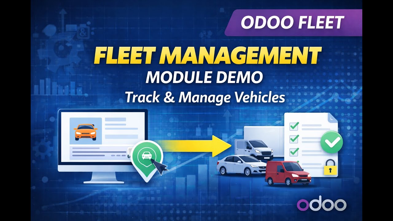 Odoo Fleet Management Module Explained | Track Vehicles, Costs & Drivers | 12.01.2026

Managing company vehicles without a proper system is how fuel disappears, maintenance costs explode, and drivers suddenly ...
