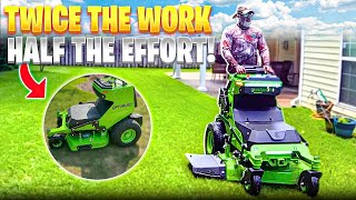 Increasing productivity with the GreenWorks Commercial Optimus Z 36" Stand On Lawn Mower