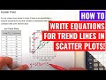 Writing Equations for Scatter Plot Trend Lines
