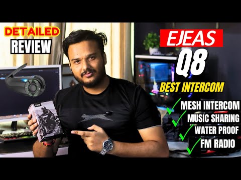 Best For Rider Ejeas Q8 Mesh Helmet Intercom | Unboxing & Detailed Review एक बार जरूर देखे Bikers🔥