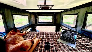 HEAVY Rain & Hail In My Tune M1 Camper @ 11,000ft In Colorado - AWESOME Trout Fishing + Cook & Catch