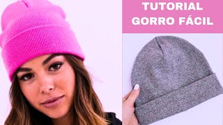 CÓMO HACER UN GORRO FÁCIL / Coser gorro / tutorial de gorro de lana