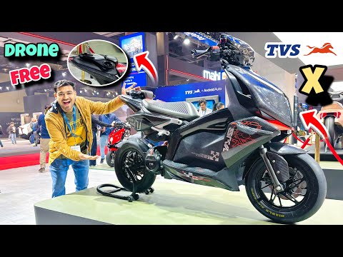 TVS X Carbon Edition || Drone Track Wala Scooter | 2 Action Camera || 120 Top Speed 🔥 DJI