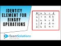 Identity Elements in Binary Operations