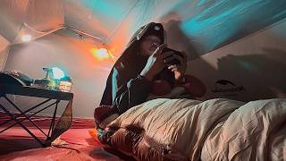 Solo Camping with Indonesia Forest Mountain Views - Rain ASMR