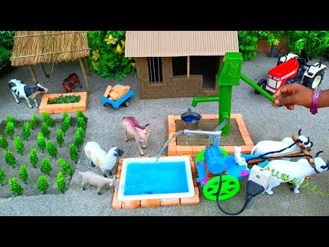 DIY how to make cow shed | house of animals | horse house – cow shed | mini hand pump |woodwork #24