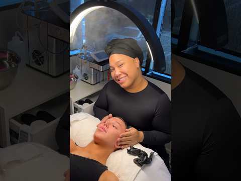 Facial Treatment on my friend La Demi! #esthetician #skincare #shorts