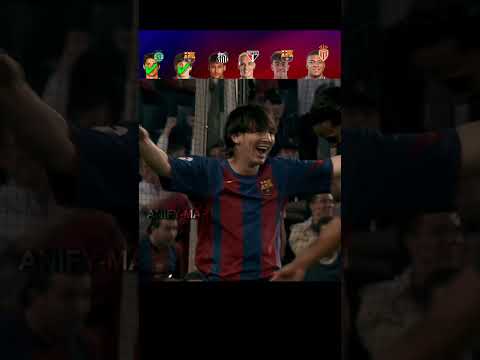 Footballers First Goal in their career 🤯 ☠️ #messi #ronaldo #neymar #antony #yamal #mbappe #viral
