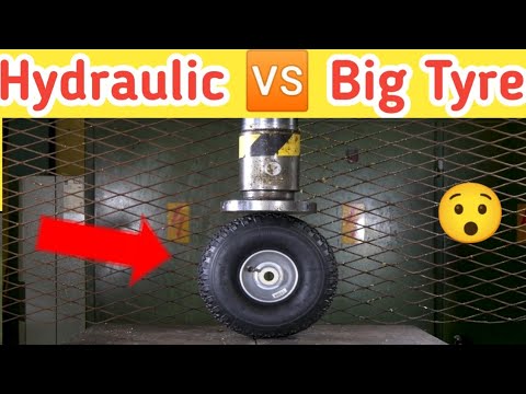 Hydraulic press vs Big Tyre Experiment | Hydraulic machine Experiment #shorts #youtubeshorts