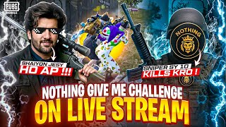 Nothing give me challenge on live stream 😱 using double sniper | PUBGmobile | rock Op