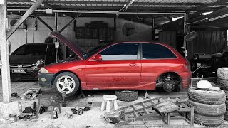 SATRIA FINALLY TUKAR SLOTTED DISC