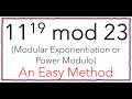 Modular Arithmetic and Exponentiation