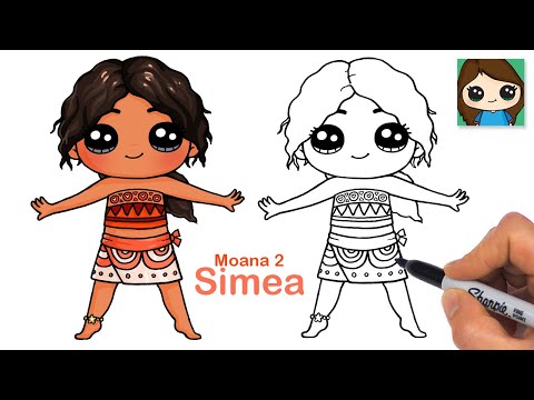 How to Draw Simea | Moana 2 | Disney