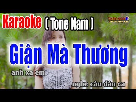 giận Mà Thương || Karaoke Tone Nam – Nhạc Sống Tùng Bách