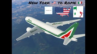 Infinite flight - New York (JFK) to Rome (FCO) - 772 Alitalia - GFS #1 - Ft. Mini, Matt001, etc.
