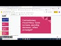 Fiscal Policy and Economic Impacts